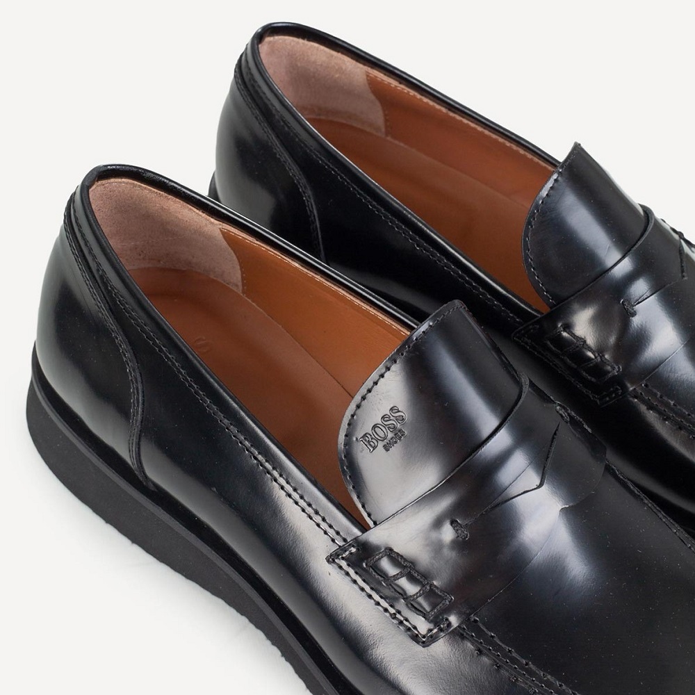 BOSS</br>Ανδρικά Μοκασίνια/Loafers Μαύρο Δέρμα B7745 BERGAMO Boss BOSS</br>Ανδρικά Μοκασίνια/Loafers Μαύρο Δέρμα B7745 BERGAMO Boss