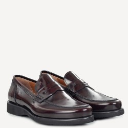 Ανδρικά Μοκασίνια/Loafers Μπορντώ Δέρμα B7745 FLORENTIK Boss