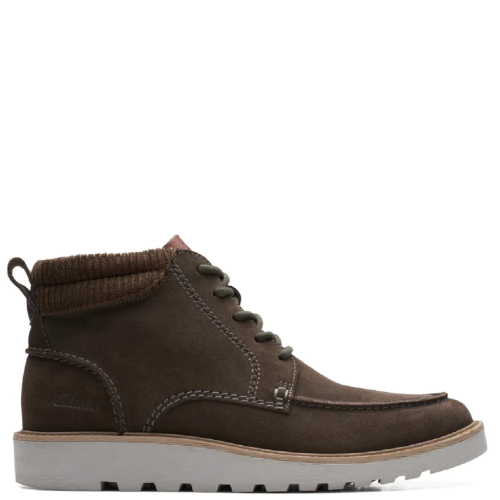 Ανδρικά Μποτάκια Γκρι Suede BARNES MID Clarks Ανδρικά Μποτάκια Γκρι Suede BARNES MID Clarks