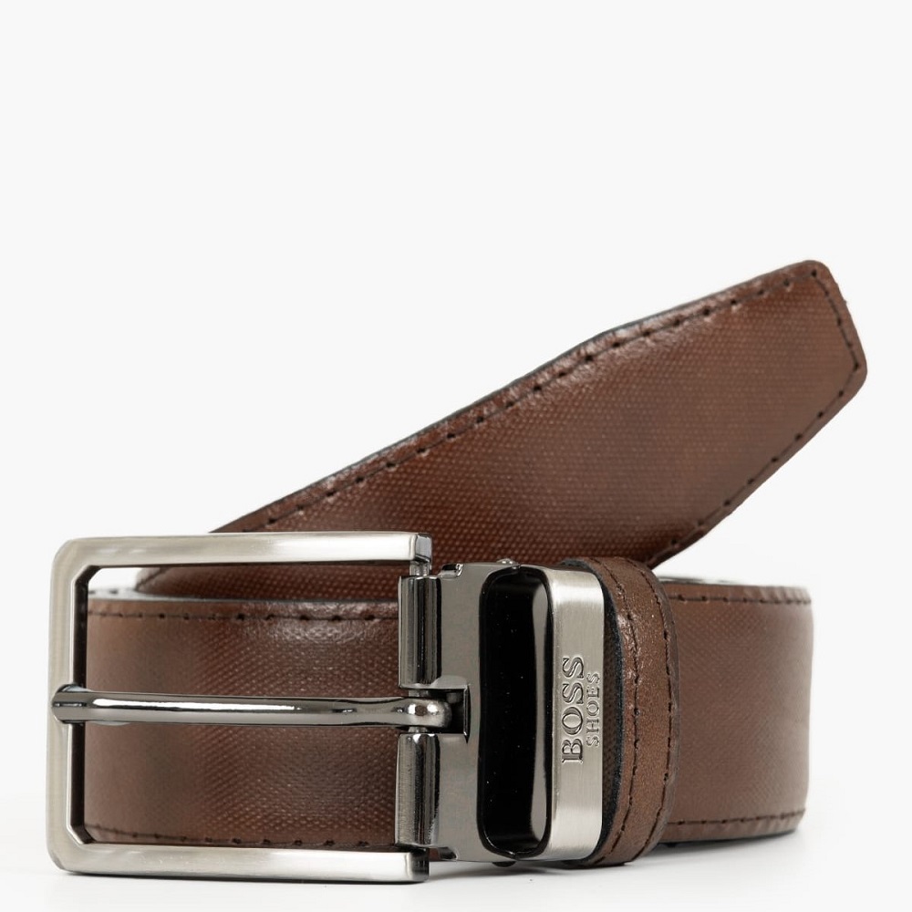 BOSS</br>Ανδρική Ζώνη Κονιάκ Δέρμα POINT BB010 Boss