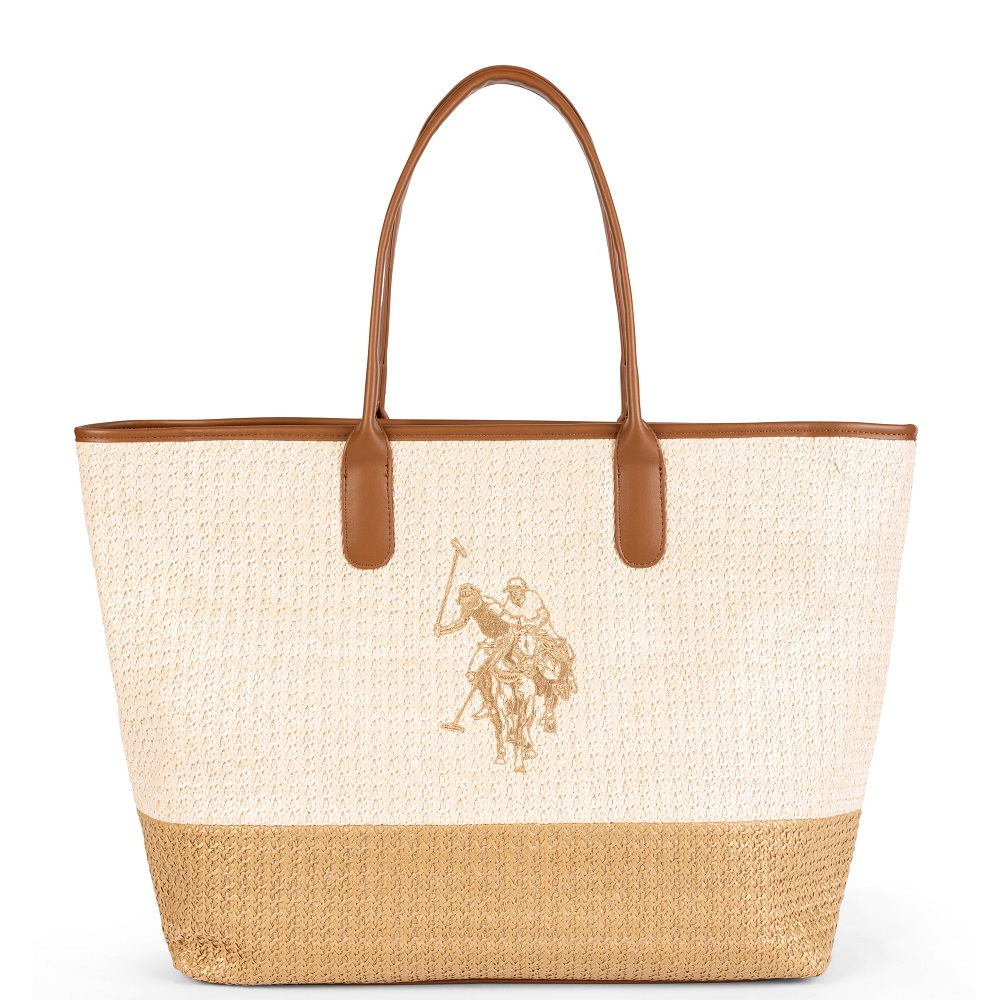 U.S. POLO ASSN.</br>U.S. Polo Assn. POOL PARTY BEU2P8695WP5-517 Γυναικεία Τσάντα Shopping Μπεζ U.S. POLO ASSN.</br>U.S. Polo Assn. POOL PARTY BEU2P8695WP5-517 Γυναικεία Τσάντα Shopping Μπεζ