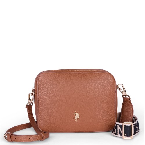 U.S. Polo Assn. MANSION BEUE58716WVP-512 Γυναικεία Τσάντα Crossbody Κάμελ