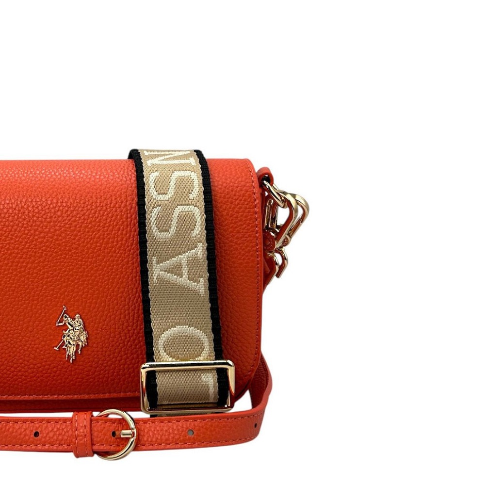 U.S. POLO ASSN.</br>Γυναικεία Τσάντα Χιαστή Κοραλί BEUE58718WVP-401 MANSION U.s. Polo Assn