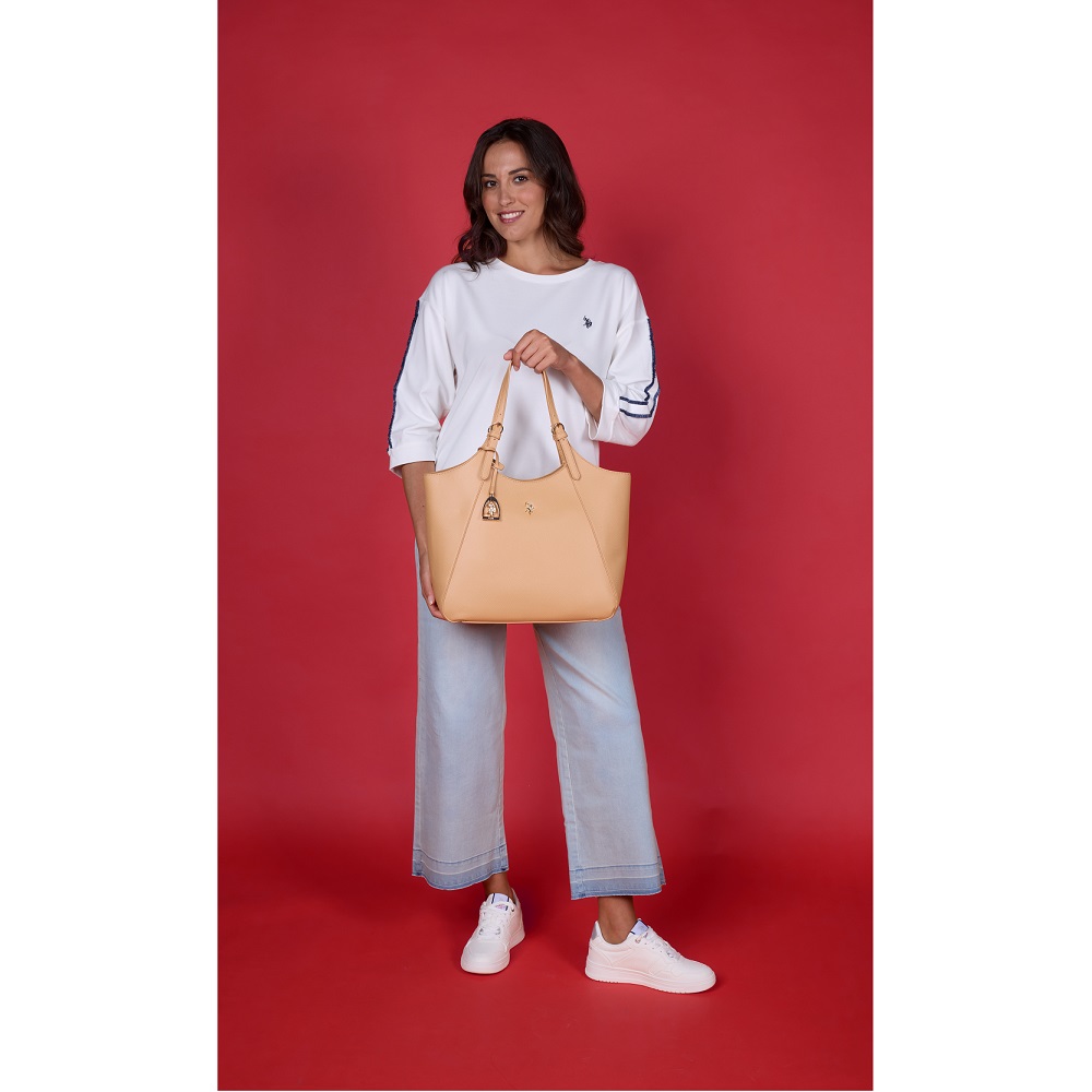 U.S. POLO ASSN.</br>U.S. Polo Assn. JONES BEUJE9094WVP-512 Γυναικεία Τσάντα Shopping Κάμελ