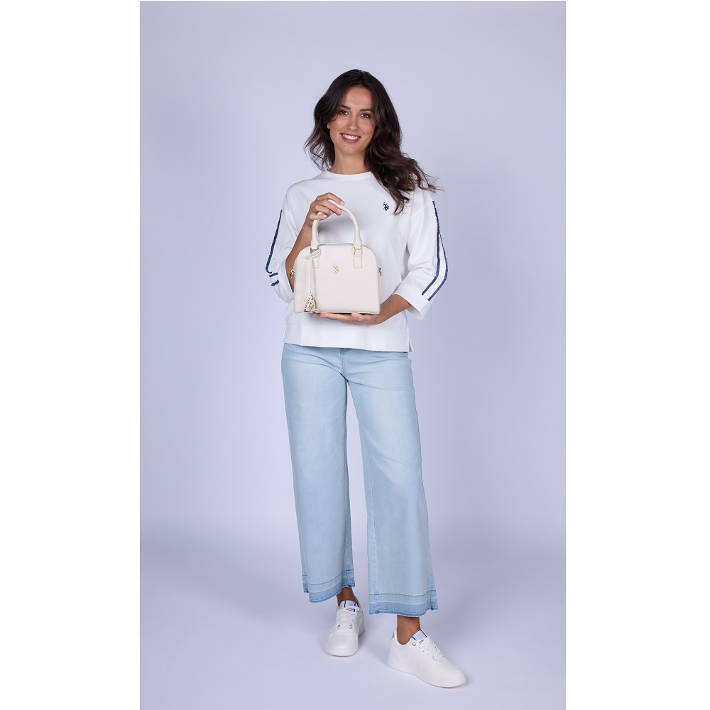 U.S. POLO ASSN.</br>U.S. Polo Assn. JONES MINI BEUJE9107WVP-802 Γυναικεία Τσάντα Bowling Off White