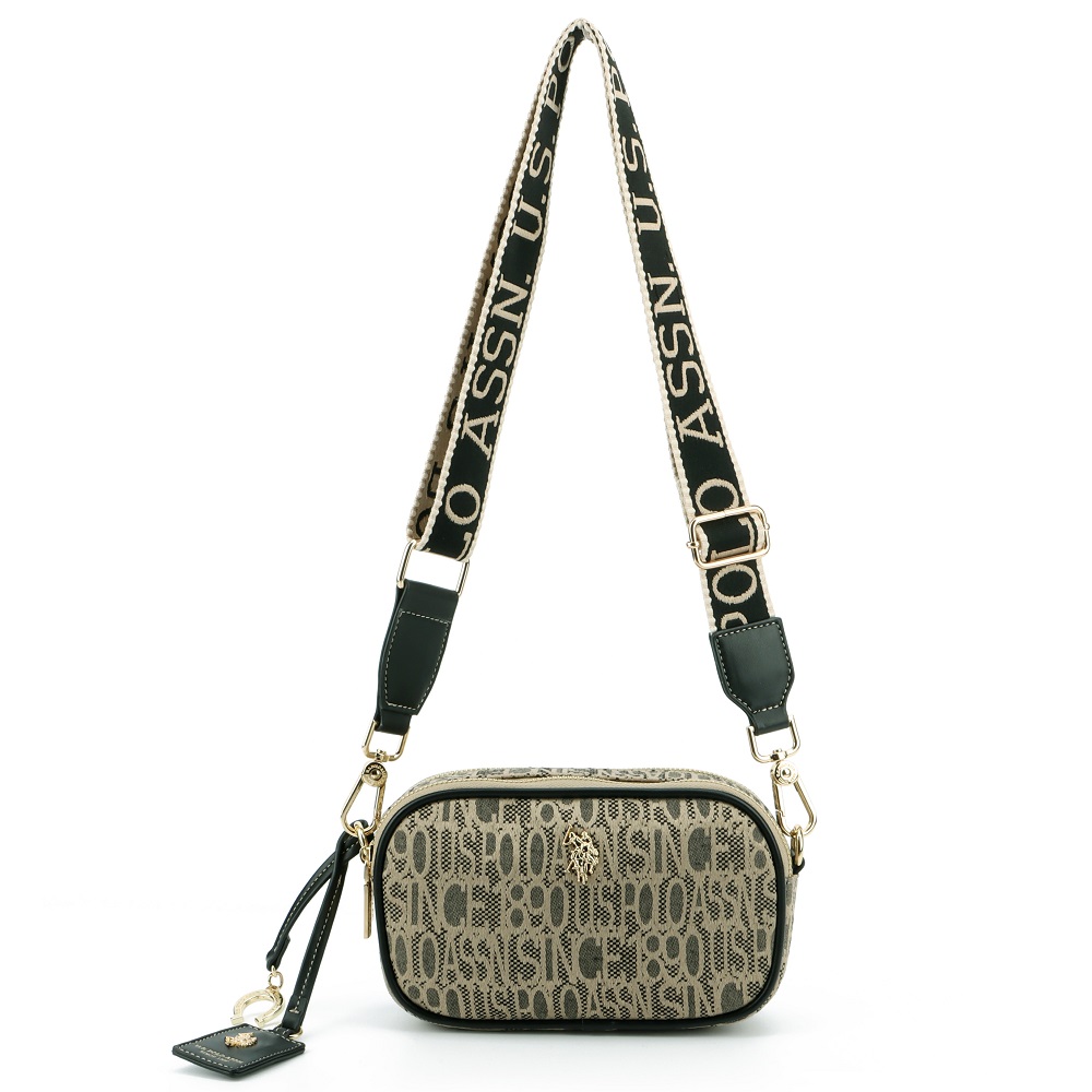 U.S. POLO ASSN.</br>U.S. Polo Assn. JACQUARD BEUJG9133WZC-000 Γυναικεία Τσάντα Crossbody Μπεζ/Μαύρο