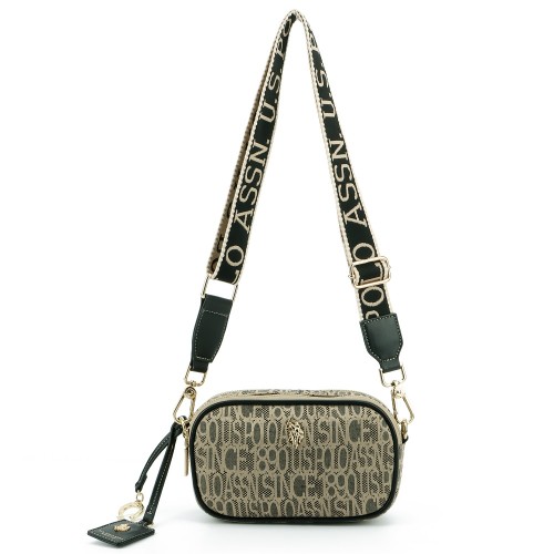 U.S. Polo Assn. JACQUARD BEUJG9133WZC-000 Γυναικεία Τσάντα Crossbody Μπεζ/Μαύρο