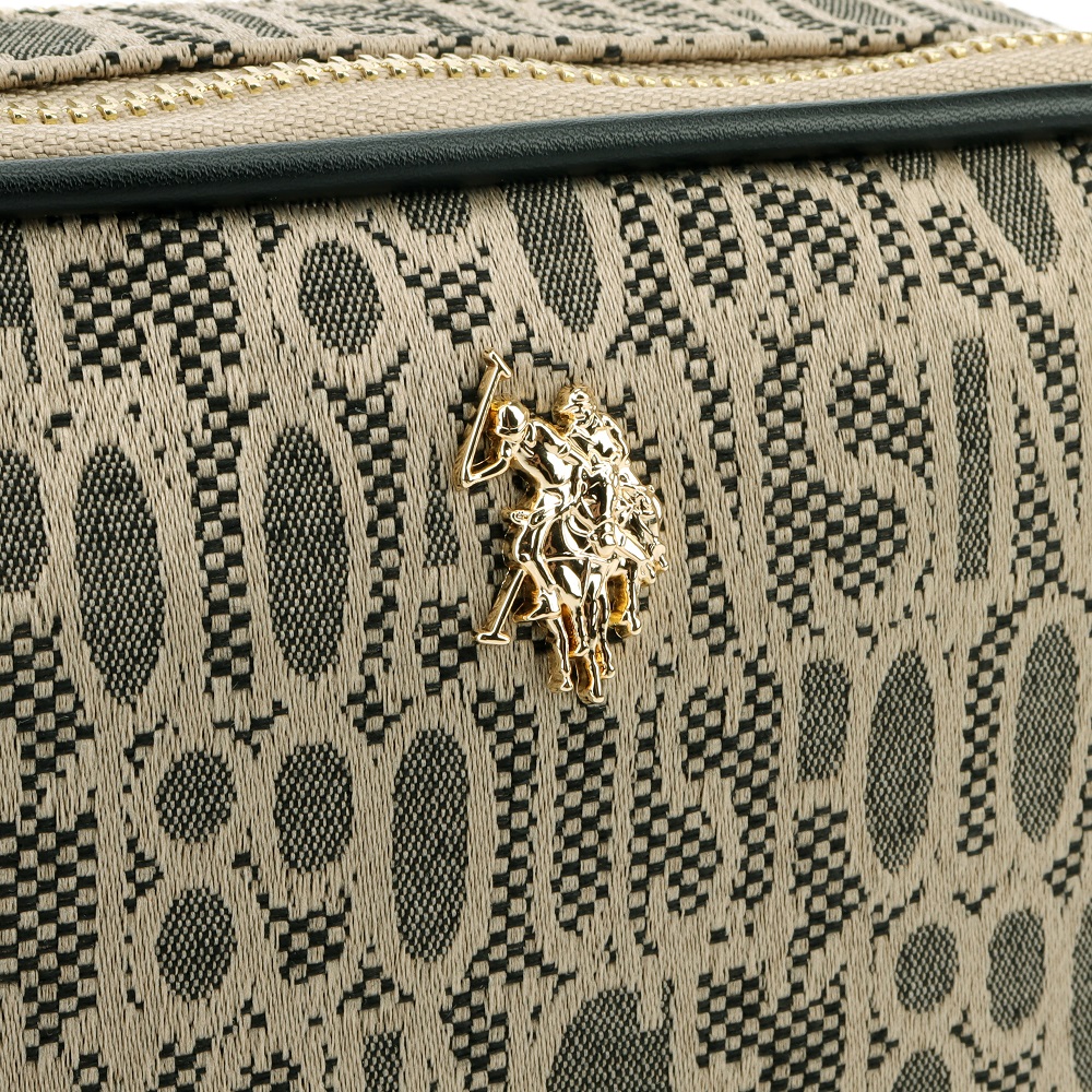 U.S. POLO ASSN.</br>U.S. Polo Assn. JACQUARD BEUJG9133WZC-000 Γυναικεία Τσάντα Crossbody Μπεζ/Μαύρο