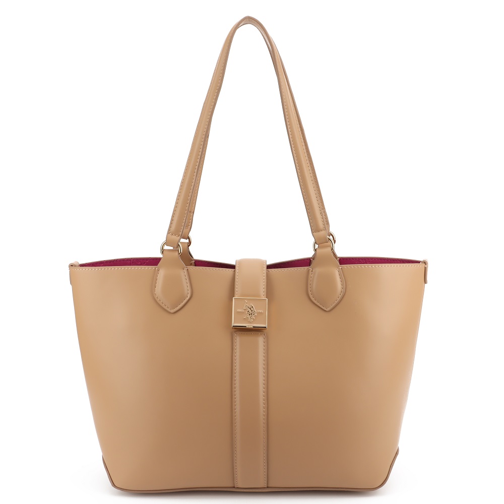 U.S. POLO ASSN.</br>U.S. Polo Assn. MARGARET BEUMF9044WVP-418 Γυναικεία Τσάντα Shopping Μπεζ