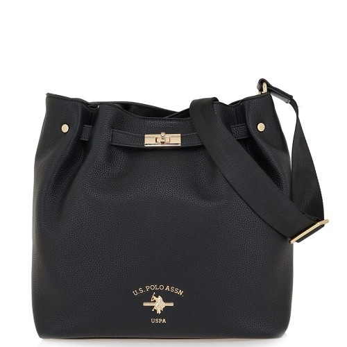 U.S. Polo Assn. BEUSS8648WVP-000 STANFORD Γυναικεία Τσάντα Ώμου Μαύρη