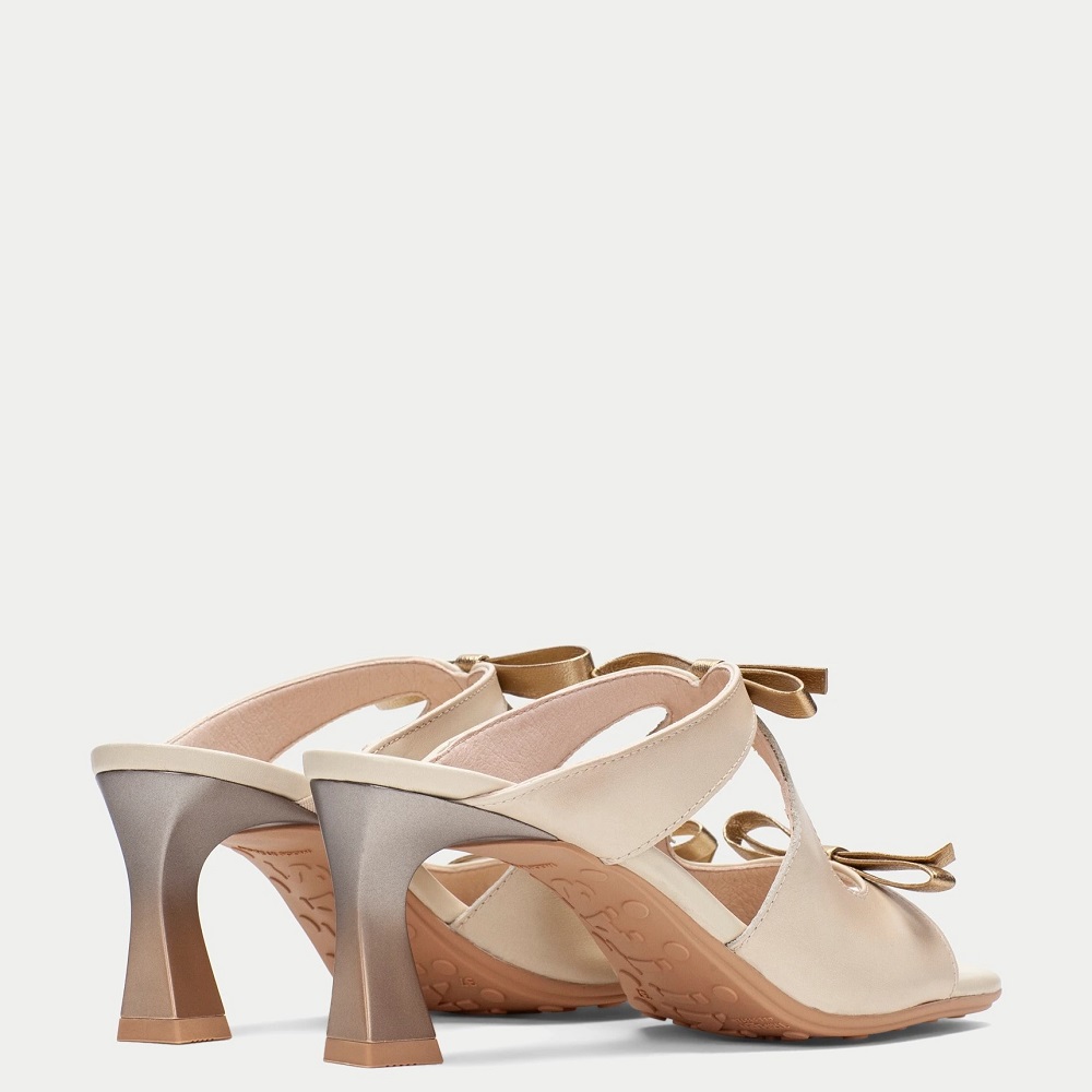 HISPANITAS</br>Hispanitas BHV264701 Γυναικεία Mules Εκρού/Χρυσό Δέρμα