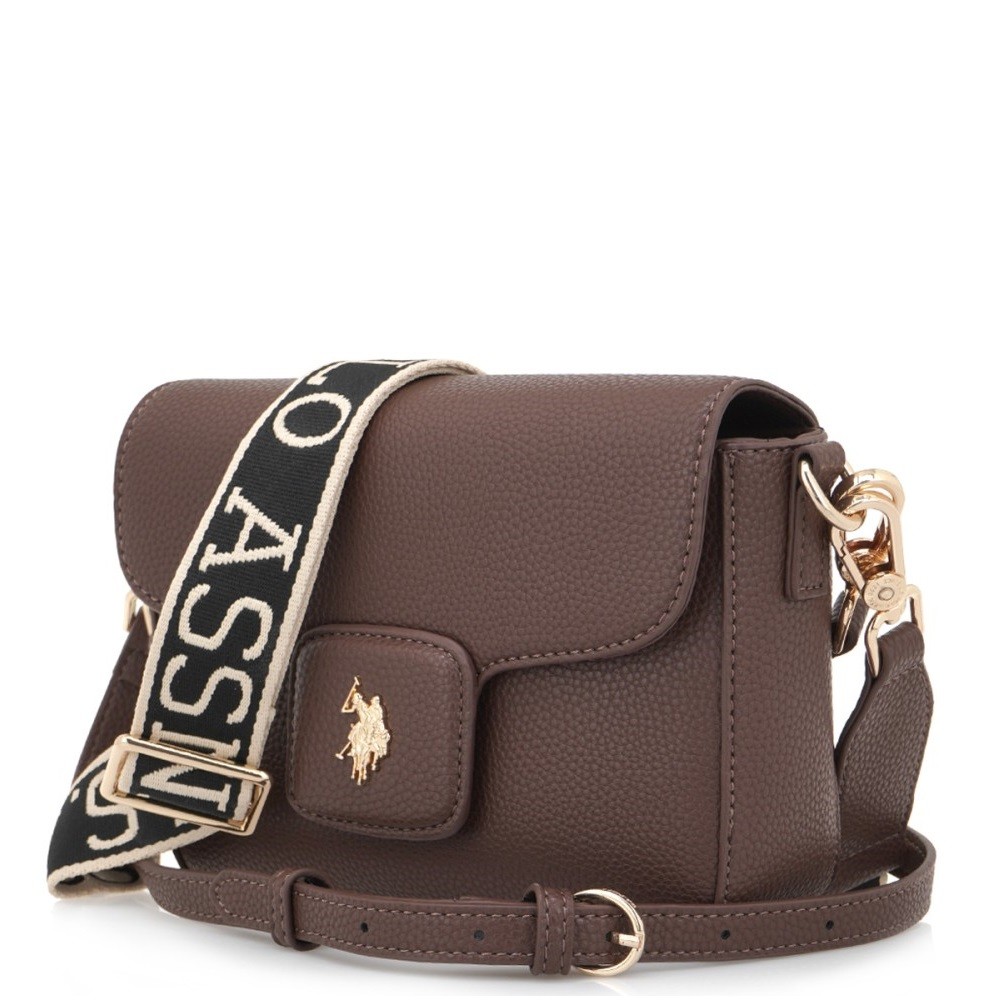 U.S. POLO ASSN.</br>Γυναικεία Τσάντα Χιαστή Καφέ BIUE58497WVP606 NEW MANSION U.S. Polo Assn.