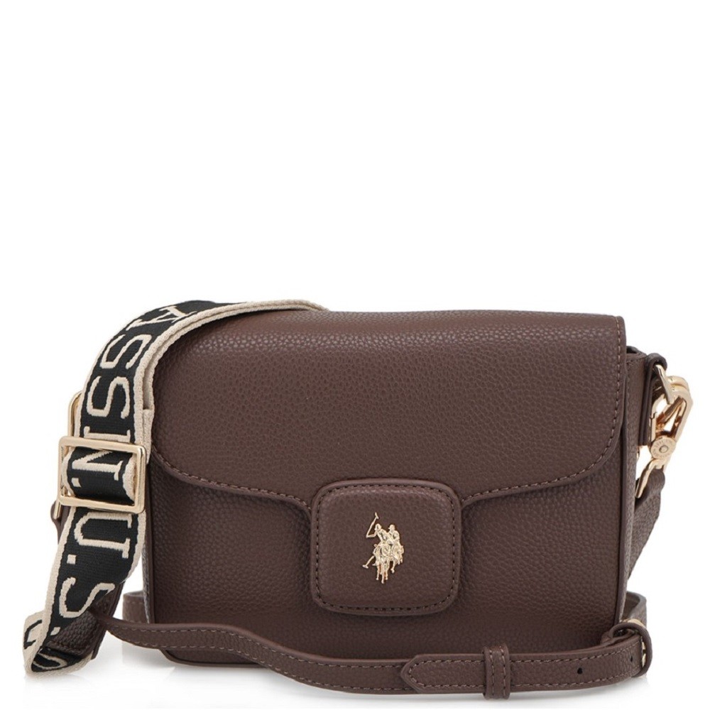 U.S. POLO ASSN.</br>Γυναικεία Τσάντα Χιαστή Καφέ BIUE58497WVP606 NEW MANSION U.S. Polo Assn.