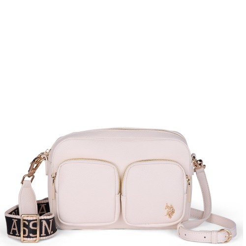 U.S. Polo Assn. BIUE58920WVP-802 MANSION Γυναικεία Τσάντα Χιαστή Off White