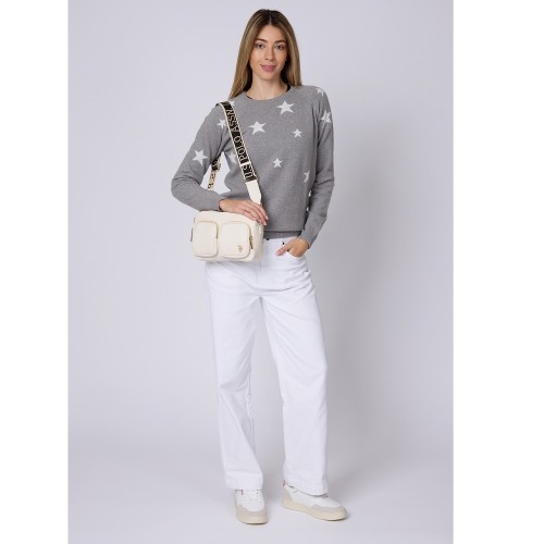 U.S. Polo Assn. BIUE58920WVP-802 MANSION Γυναικεία Τσάντα Χιαστή Off White U.S. Polo Assn. BIUE58920WVP-802 MANSION Γυναικεία Τσάντα Χιαστή Off White