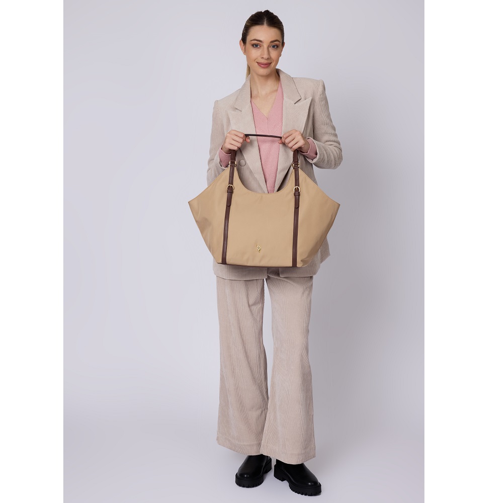 U.S. POLO ASSN.</br>U.S. Polo Assn. BIUHU8884WZC-J02 HOUSTON Γυναικεία Τσάντα Ώμου Μπεζ