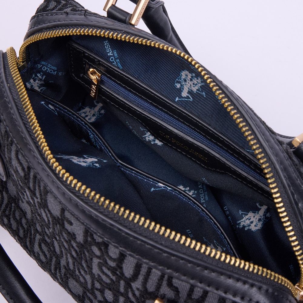 U.S. POLO ASSN.</br>U.S. Polo Assn. BIUJG8915WU7-000 JACQUARD Γυναικεία Τσάντα Χειρός Μαύρο