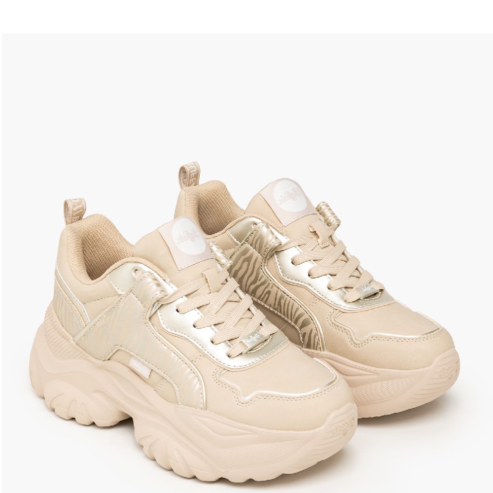 BUFFALO</br>Buffalo BLISS BNPD00016139 Γυναικεία Sneakers Εκρού/Χρυσό BUFFALO</br>Buffalo BLISS BNPD00016139 Γυναικεία Sneakers Εκρού/Χρυσό