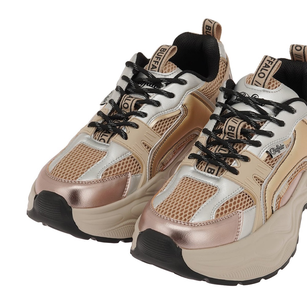 BUFFALO</br>Buffalo YUNO BNPD00016356 Γυναικεία Sneakers Μπεζ/Ασημί BUFFALO</br>Buffalo YUNO BNPD00016356 Γυναικεία Sneakers Μπεζ/Ασημί