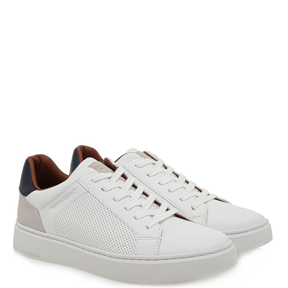 RENATO GARINI</br>Ανδρικά Sneakers Λευκό/Μπλε/Πάγος BRUNO-2024NEW-3 Renato Garini RENATO GARINI</br>Ανδρικά Sneakers Λευκό/Μπλε/Πάγος BRUNO-2024NEW-3 Renato Garini