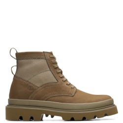 CLARKS</br>Ανδρικά Μποτάκια Χακί Nubuck BADELL HI Clarks