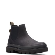 Ανδρικά Μποτάκια Μαύρο Chelsea Nubuck BADELL TOP Clarks