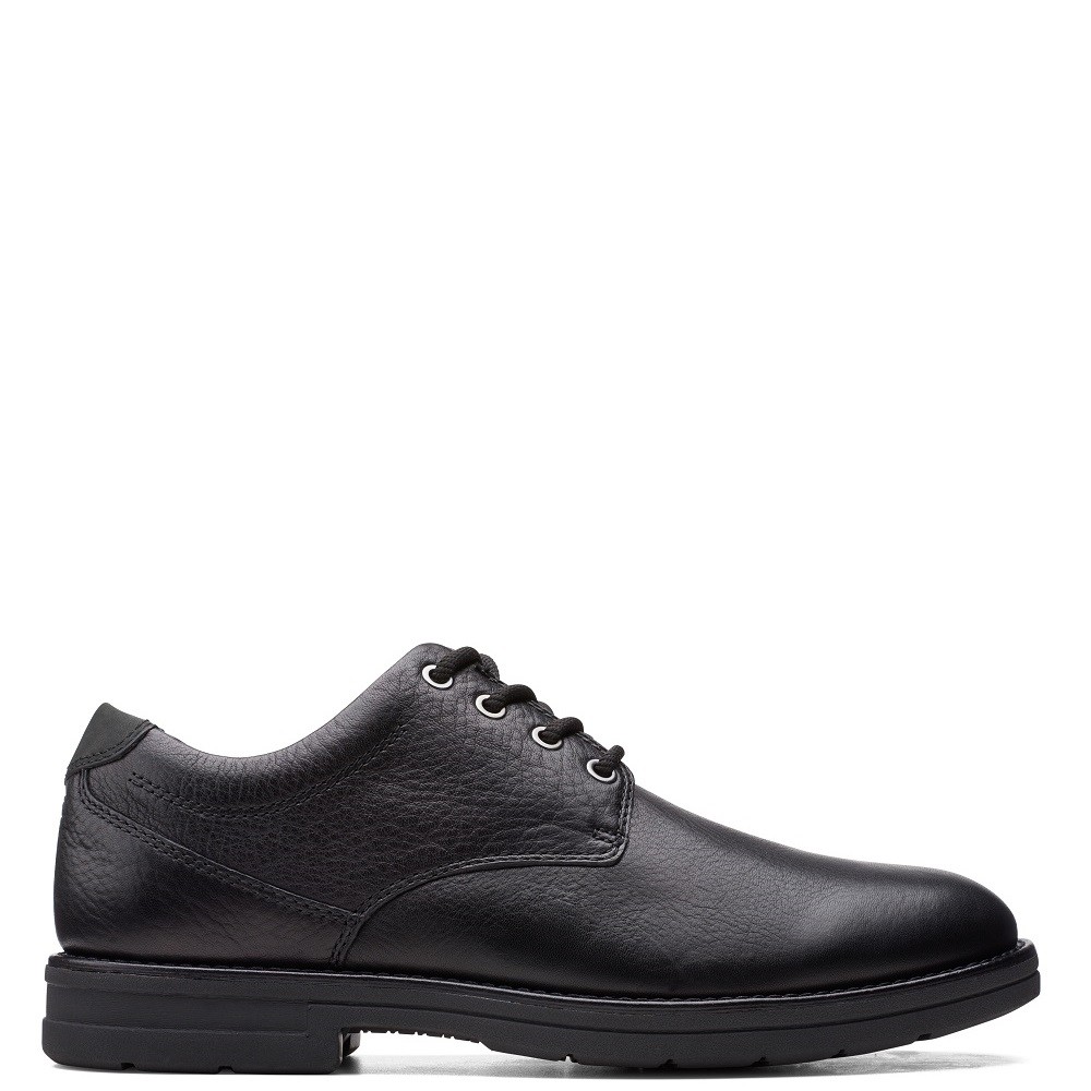 CLARKS</br>Ανδρικά Δετά Παπούτσια Μαύρο Δέρμα BANNING PLAIN Clarks CLARKS</br>Ανδρικά Δετά Παπούτσια Μαύρο Δέρμα BANNING PLAIN Clarks
