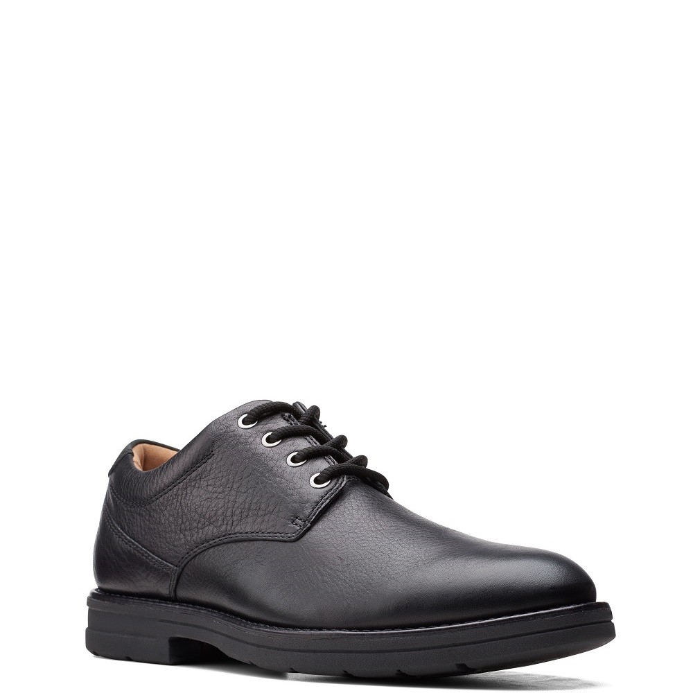 CLARKS</br>Ανδρικά Δετά Παπούτσια Μαύρο Δέρμα BANNING PLAIN Clarks CLARKS</br>Ανδρικά Δετά Παπούτσια Μαύρο Δέρμα BANNING PLAIN Clarks
