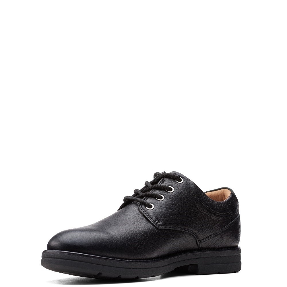 CLARKS</br>Ανδρικά Δετά Παπούτσια Μαύρο Δέρμα BANNING PLAIN Clarks CLARKS</br>Ανδρικά Δετά Παπούτσια Μαύρο Δέρμα BANNING PLAIN Clarks