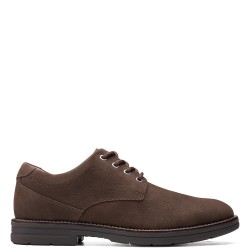 Ανδρικά Δετά Παπούτσια Καφέ Δέρμα Nubuck BANNING PLAIN Clarks