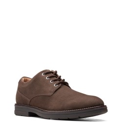 Ανδρικά Δετά Παπούτσια Καφέ Δέρμα Nubuck BANNING PLAIN Clarks