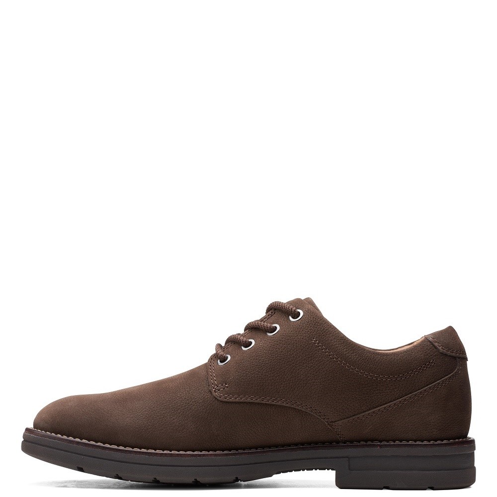 CLARKS</br>Ανδρικά Δετά Παπούτσια Καφέ Δέρμα Nubuck BANNING PLAIN Clarks CLARKS</br>Ανδρικά Δετά Παπούτσια Καφέ Δέρμα Nubuck BANNING PLAIN Clarks