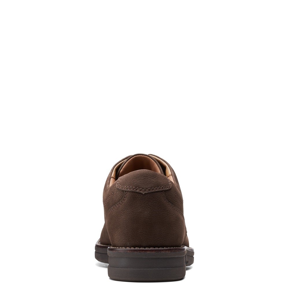 CLARKS</br>Ανδρικά Δετά Παπούτσια Καφέ Δέρμα Nubuck BANNING PLAIN Clarks CLARKS</br>Ανδρικά Δετά Παπούτσια Καφέ Δέρμα Nubuck BANNING PLAIN Clarks