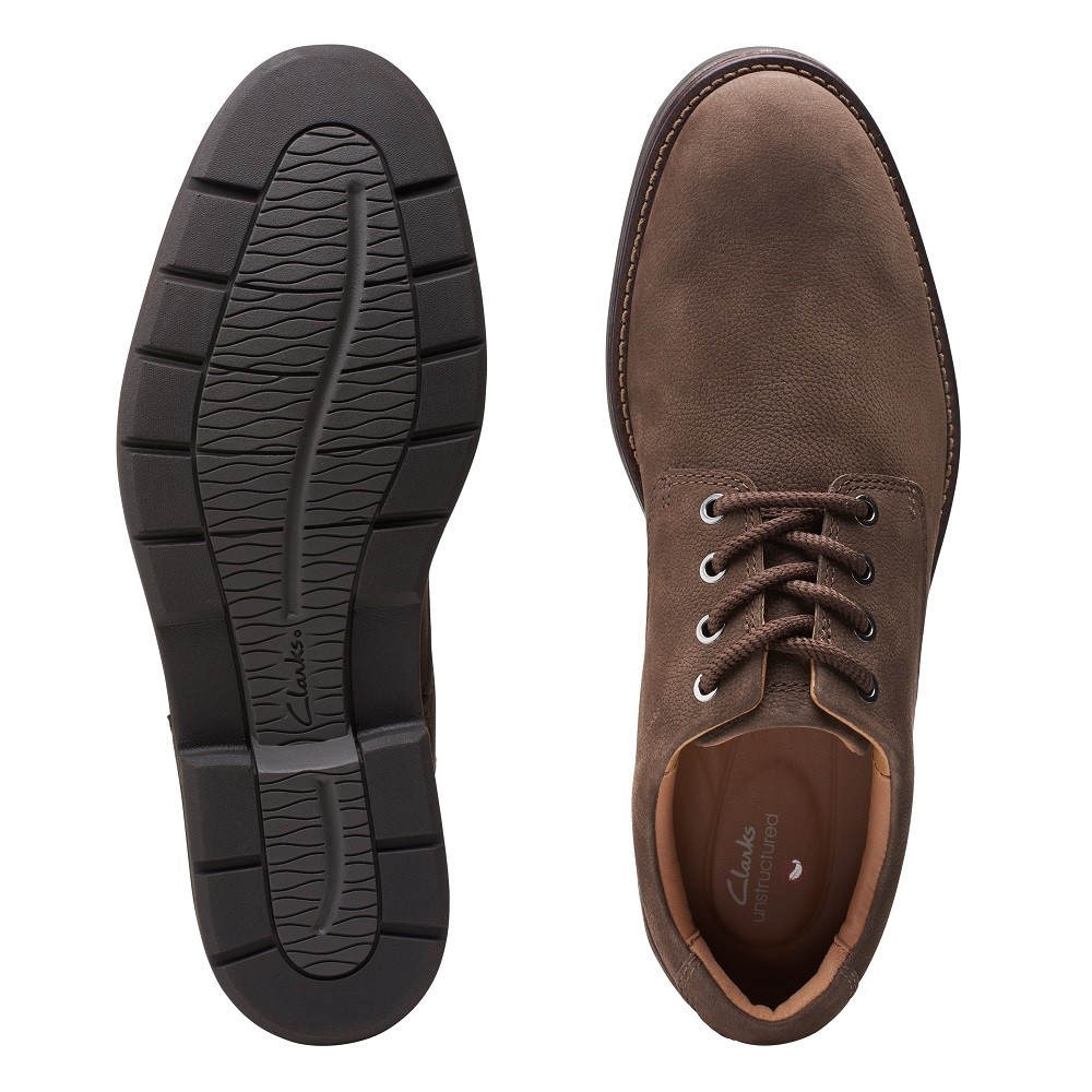 CLARKS</br>Ανδρικά Δετά Παπούτσια Καφέ Δέρμα Nubuck BANNING PLAIN Clarks CLARKS</br>Ανδρικά Δετά Παπούτσια Καφέ Δέρμα Nubuck BANNING PLAIN Clarks