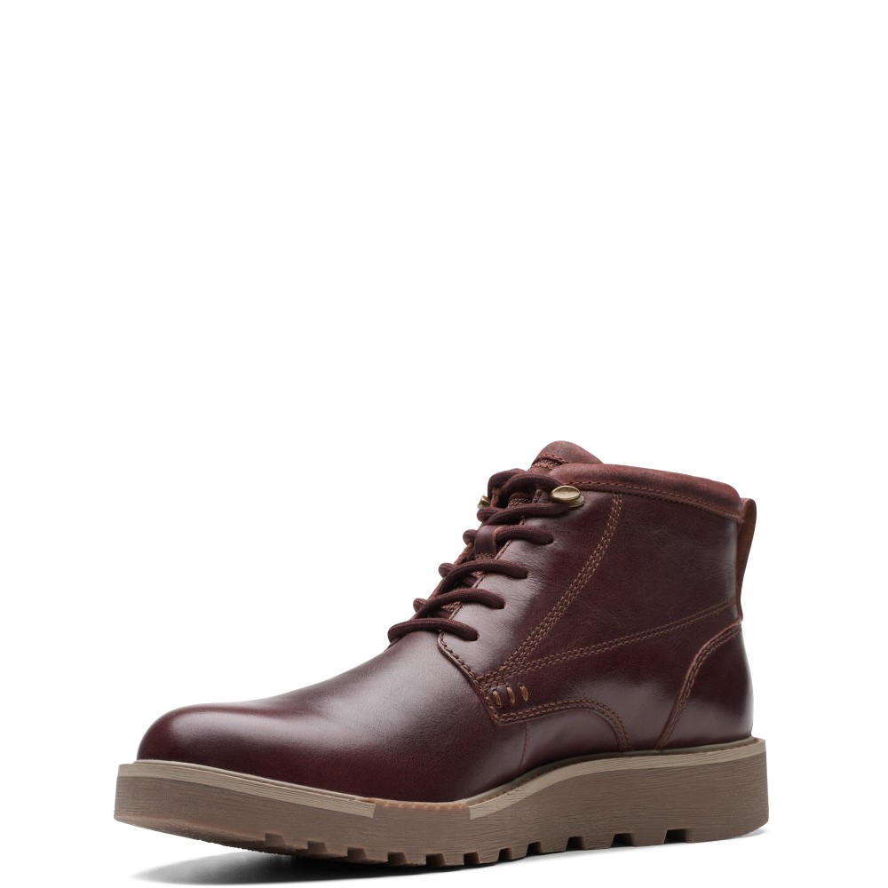CLARKS</br>Ανδρικά Μποτάκια Καφέ Δέρμα BARNES LACE Clarks CLARKS</br>Ανδρικά Μποτάκια Καφέ Δέρμα BARNES LACE Clarks