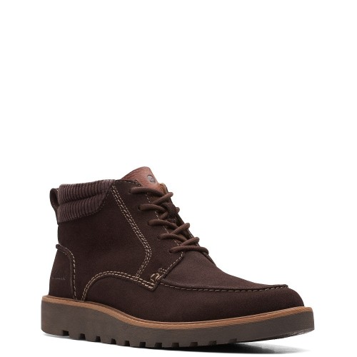Ανδρικά Μποτάκια Καφέ Suede BARNES MID Clarks Ανδρικά Μποτάκια Καφέ Suede BARNES MID Clarks