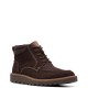 CLARKS</br>Ανδρικά Μποτάκια Καφέ Suede BARNES MID Clarks