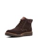 CLARKS</br>Ανδρικά Μποτάκια Καφέ Suede BARNES MID Clarks