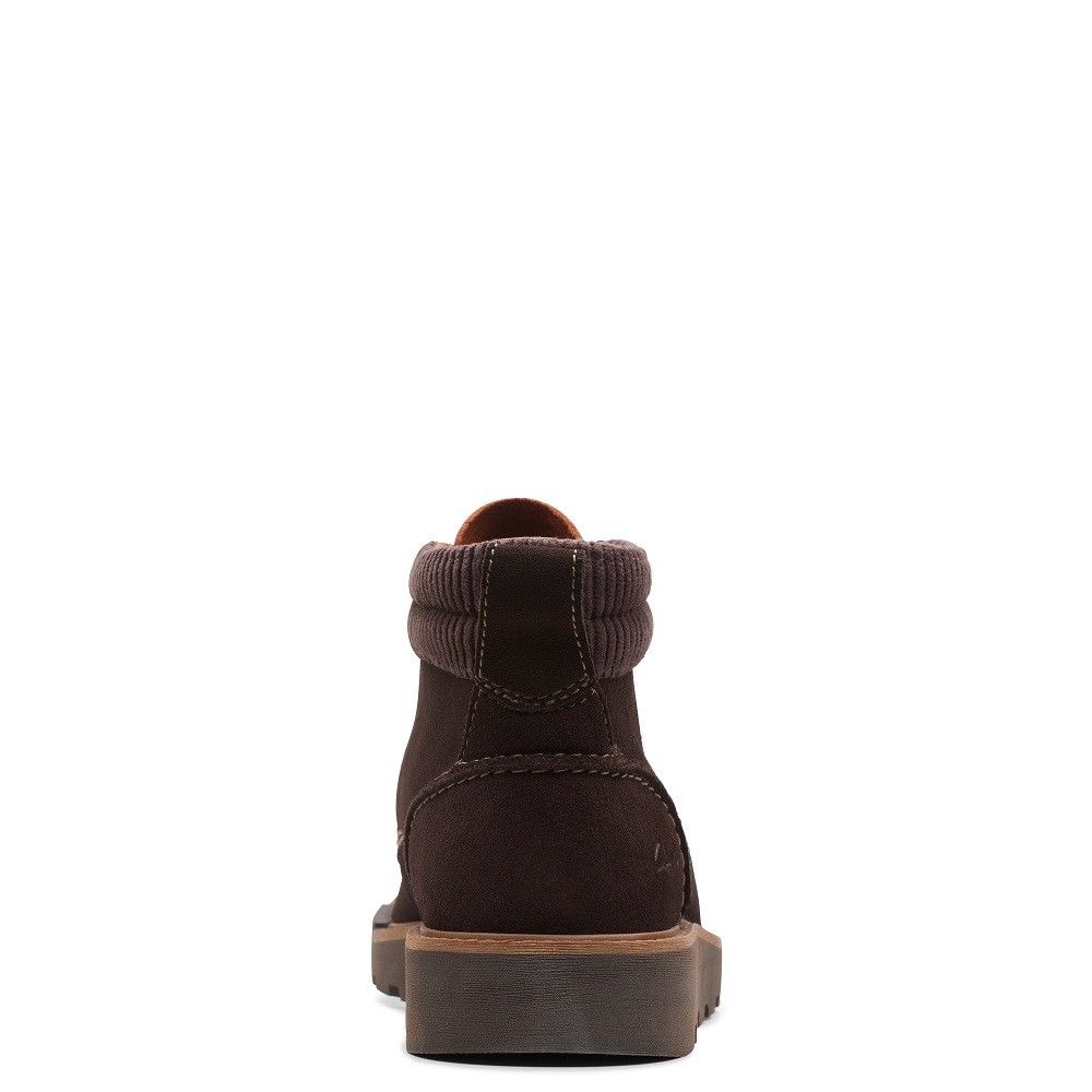 CLARKS</br>Ανδρικά Μποτάκια Καφέ Suede BARNES MID Clarks