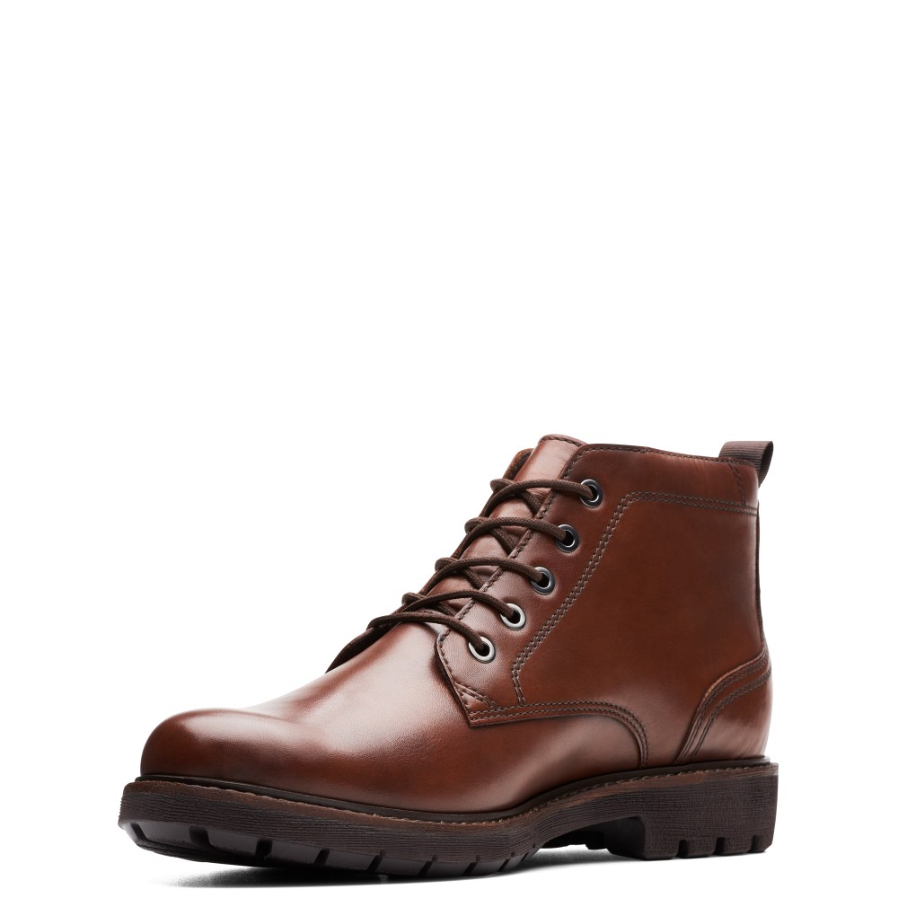 CLARKS</br>Ανδρικά Μποτάκια Ταμπά Δέρμα BATCOMBE MIX Clarks CLARKS</br>Ανδρικά Μποτάκια Ταμπά Δέρμα BATCOMBE MIX Clarks