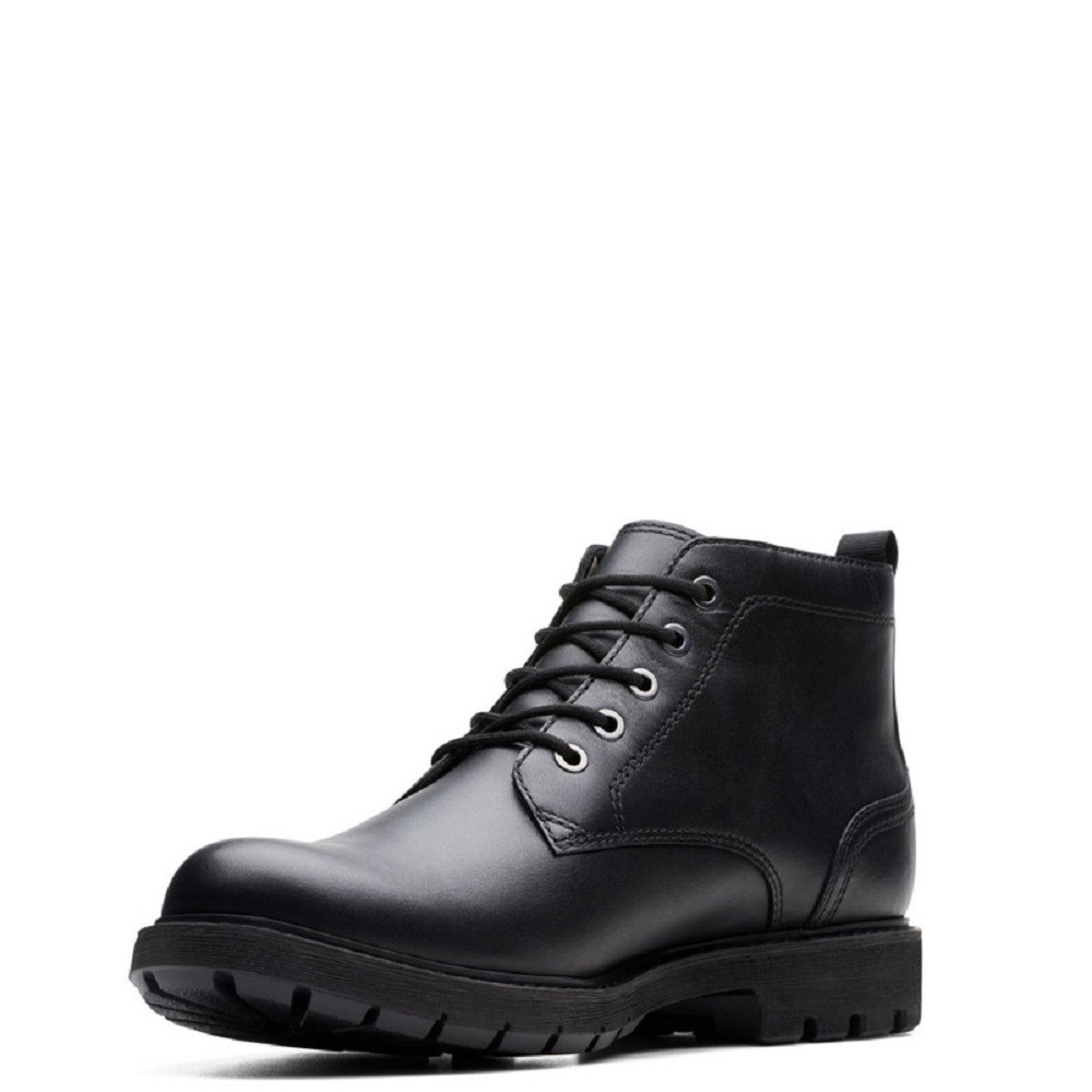 CLARKS</br>Ανδρικά Μποτάκια Μαύρο Δέρμα BATCOMBE MIX Clarks CLARKS</br>Ανδρικά Μποτάκια Μαύρο Δέρμα BATCOMBE MIX Clarks