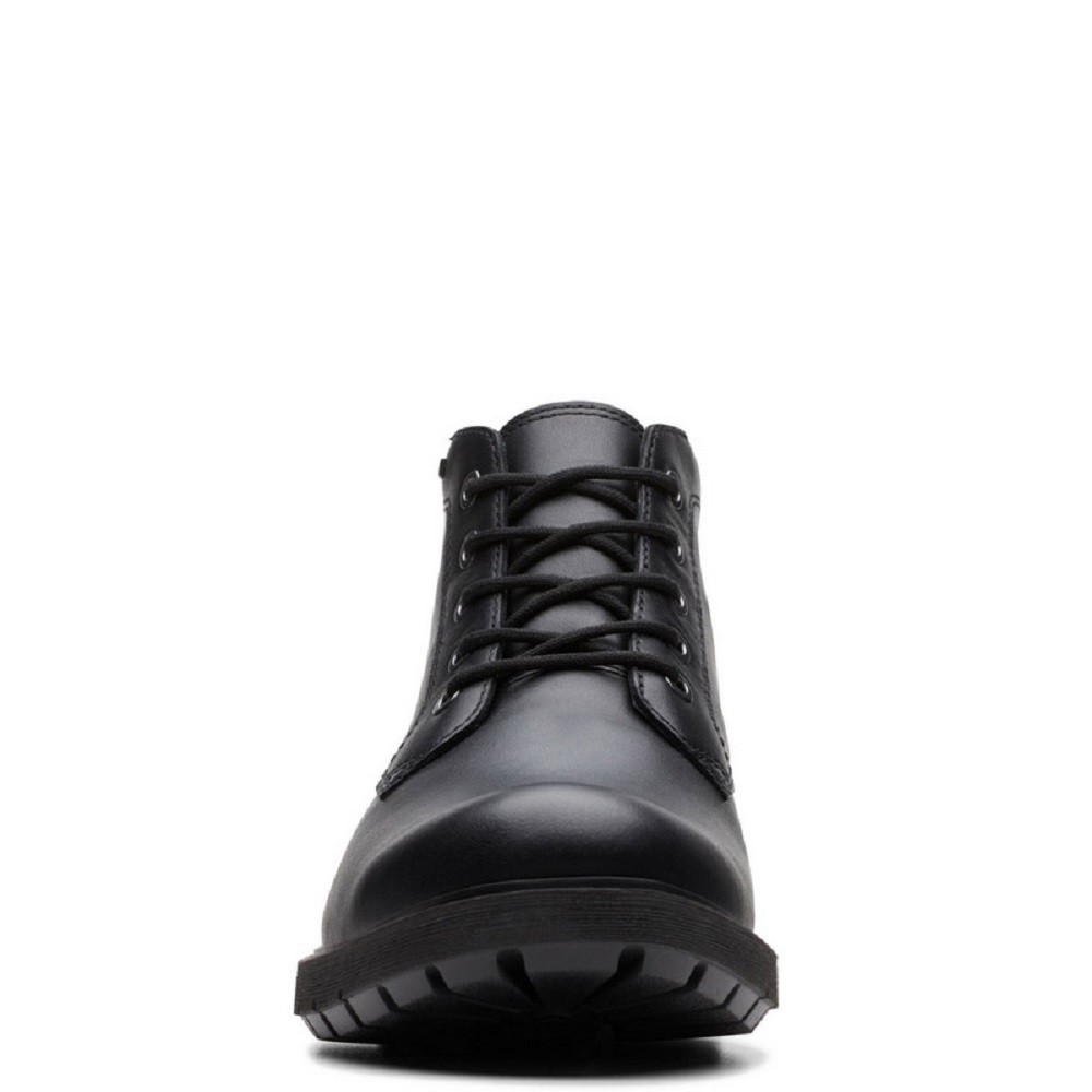 CLARKS</br>Ανδρικά Μποτάκια Μαύρο Δέρμα BATCOMBE MIX Clarks CLARKS</br>Ανδρικά Μποτάκια Μαύρο Δέρμα BATCOMBE MIX Clarks