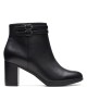 CLARKS</br>Γυναικεία Μποτάκια Μαύρο Δέρμα BAYLA LIGHT Clarks