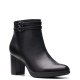 CLARKS</br>Γυναικεία Μποτάκια Μαύρο Δέρμα BAYLA LIGHT Clarks
