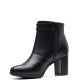 CLARKS</br>Γυναικεία Μποτάκια Μαύρο Δέρμα BAYLA LIGHT Clarks