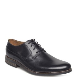 Ανδρικά Δετά Παπούτσια Μαύρο Δέρμα BECKEN PLAIN Clarks