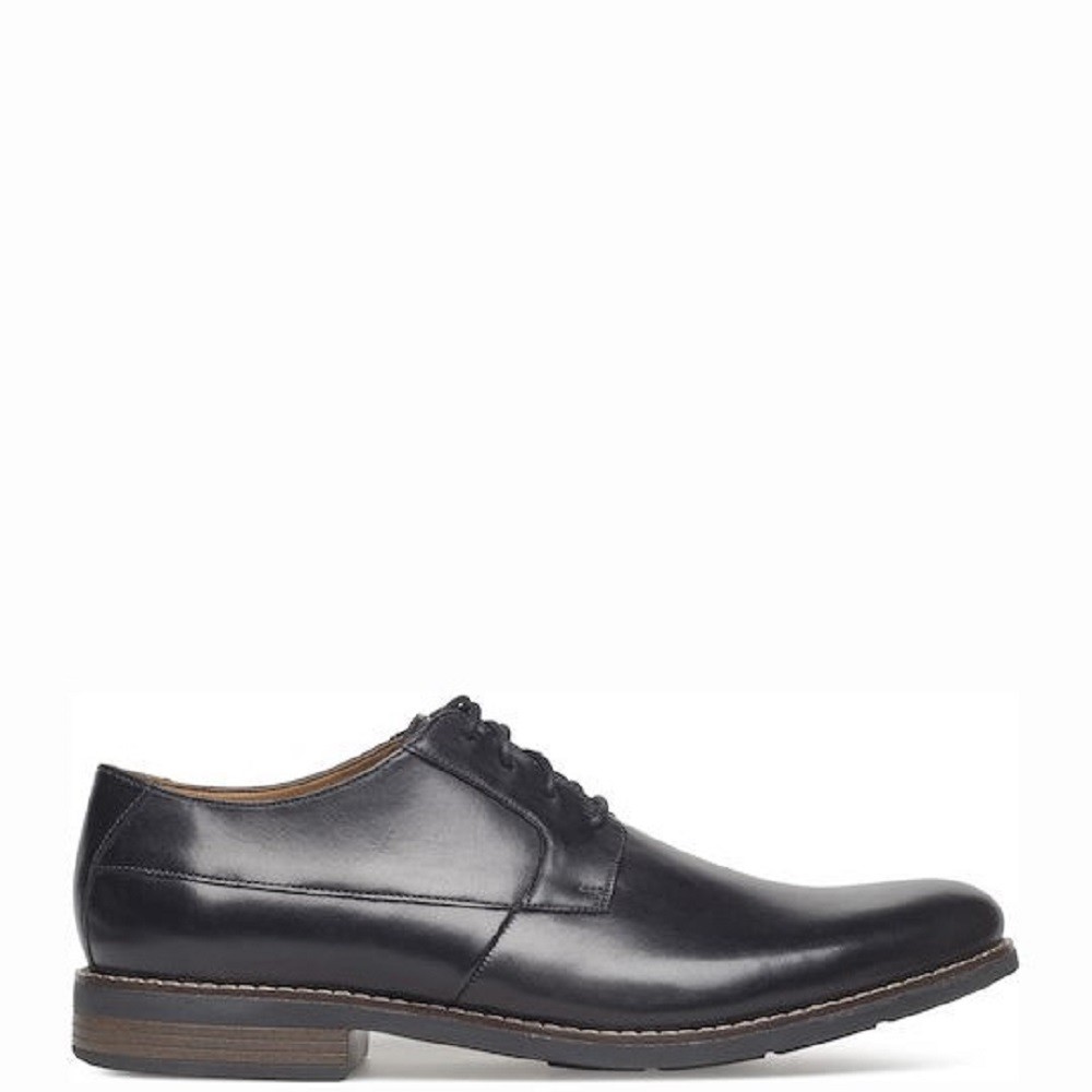 CLARKS</br>Ανδρικά Δετά Παπούτσια Μαύρο Δέρμα BECKEN PLAIN Clarks CLARKS</br>Ανδρικά Δετά Παπούτσια Μαύρο Δέρμα BECKEN PLAIN Clarks