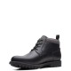 CLARKS</br>Ανδρικά Μποτάκια Μαύρο Δέρμα BONZER MID Clarks