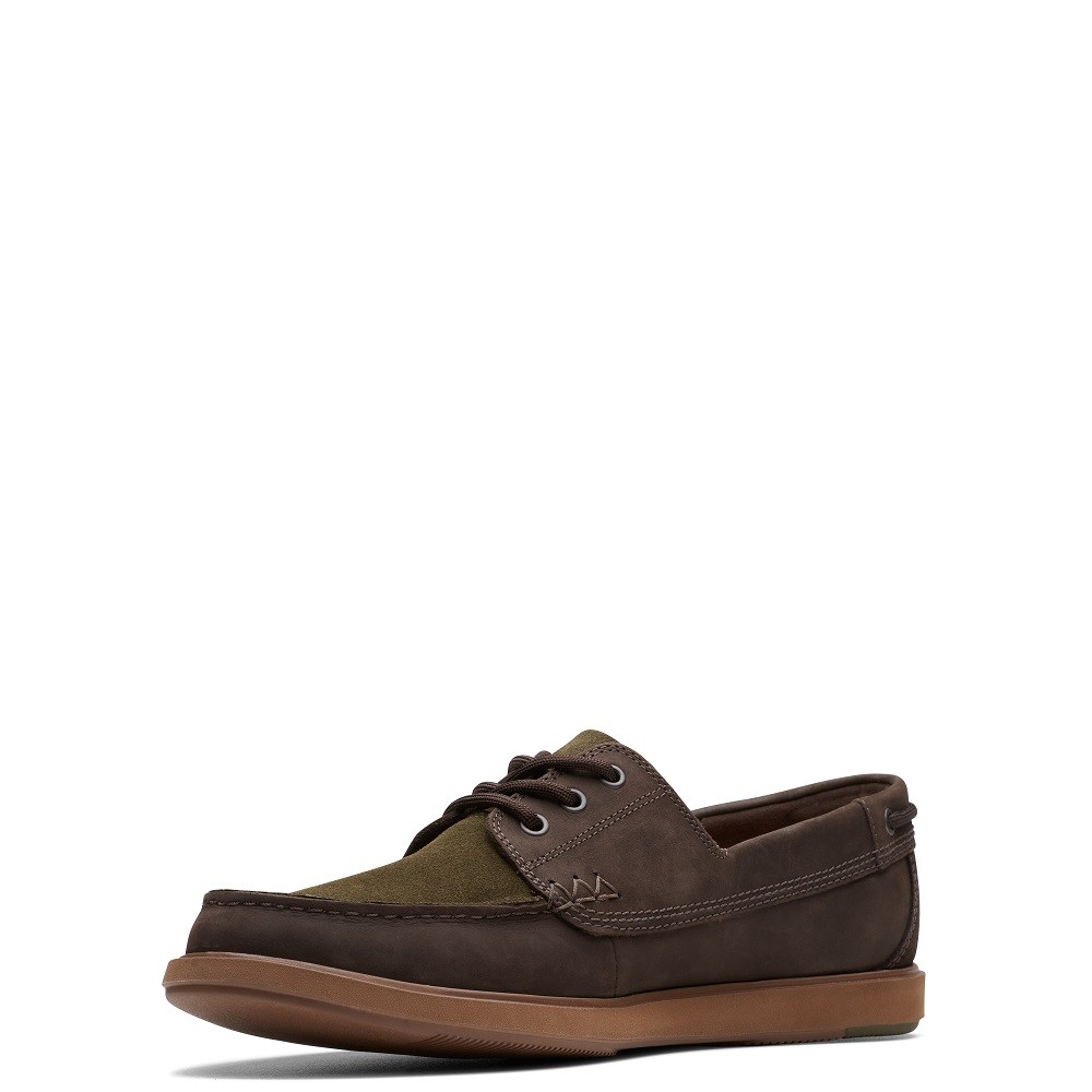 CLARKS</br>Ανδρικά Boat-shoes/Ιστιοπλοϊκά Καφέ Δέρμα Nubuck BRATTON BOAT Clarks CLARKS</br>Ανδρικά Boat-shoes/Ιστιοπλοϊκά Καφέ Δέρμα Nubuck BRATTON BOAT Clarks