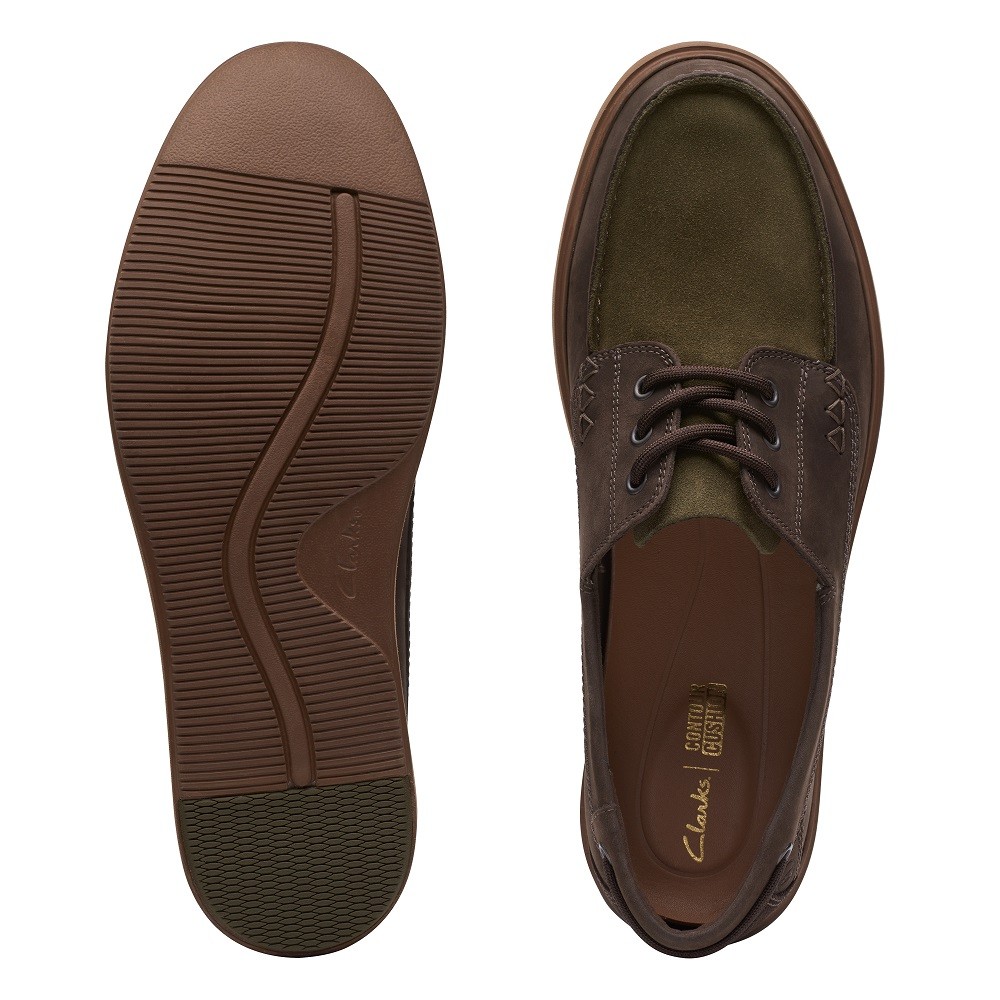 CLARKS</br>Ανδρικά Boat-shoes/Ιστιοπλοϊκά Καφέ Δέρμα Nubuck BRATTON BOAT Clarks CLARKS</br>Ανδρικά Boat-shoes/Ιστιοπλοϊκά Καφέ Δέρμα Nubuck BRATTON BOAT Clarks